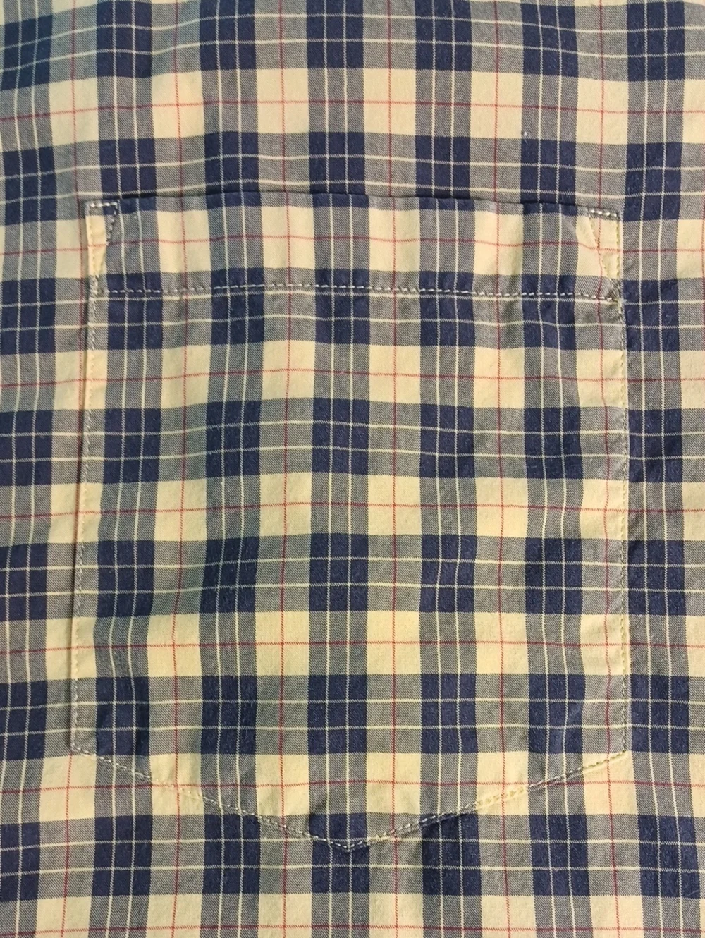 J. Crew Yellow and Black Plaid Long Sleeve Button-Down Cotton Shirt, Mens Small